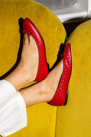 Lido Quilted Leather Ballet Flat Alternate View