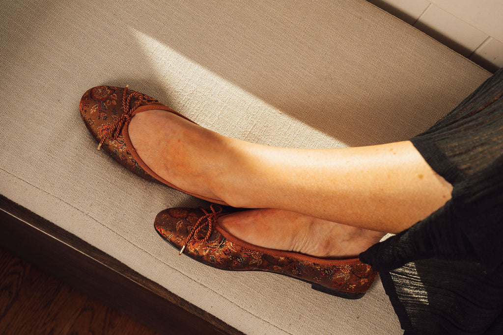 Best Floral Ballet Flat with Leather Sole