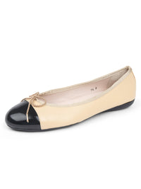 Beige/Black Patent