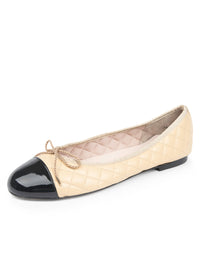 Beige/Black Patent