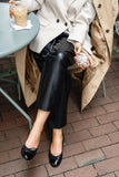 Nice Quilted Leather Wedge