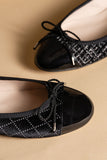 Best Crystal Ballet Flat with Leather Sole
