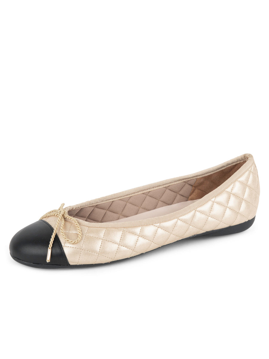 Black and gold womens flats hotsell