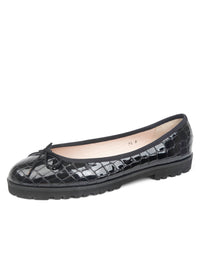 Black Patent Croc