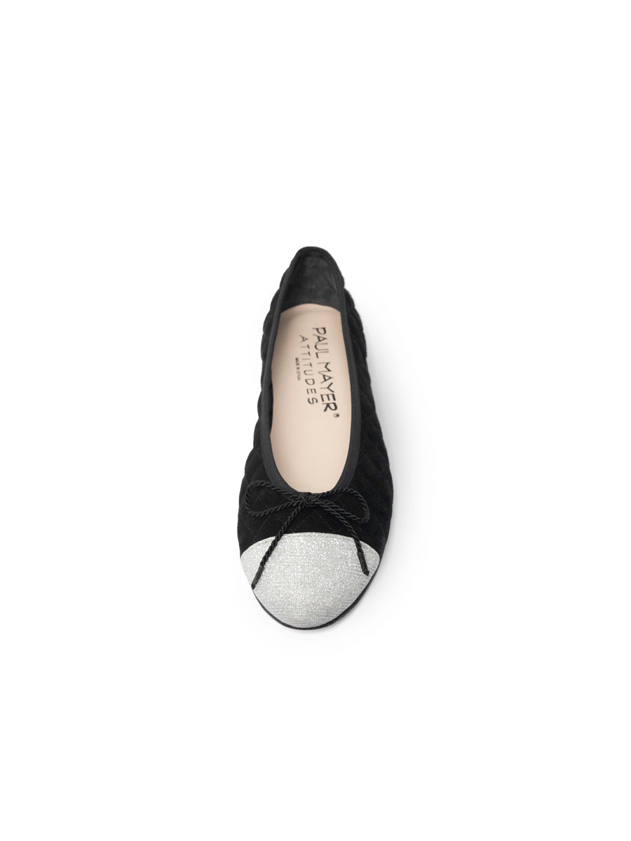 Best Quilted Ballet Flat with Crystal Cap Toe