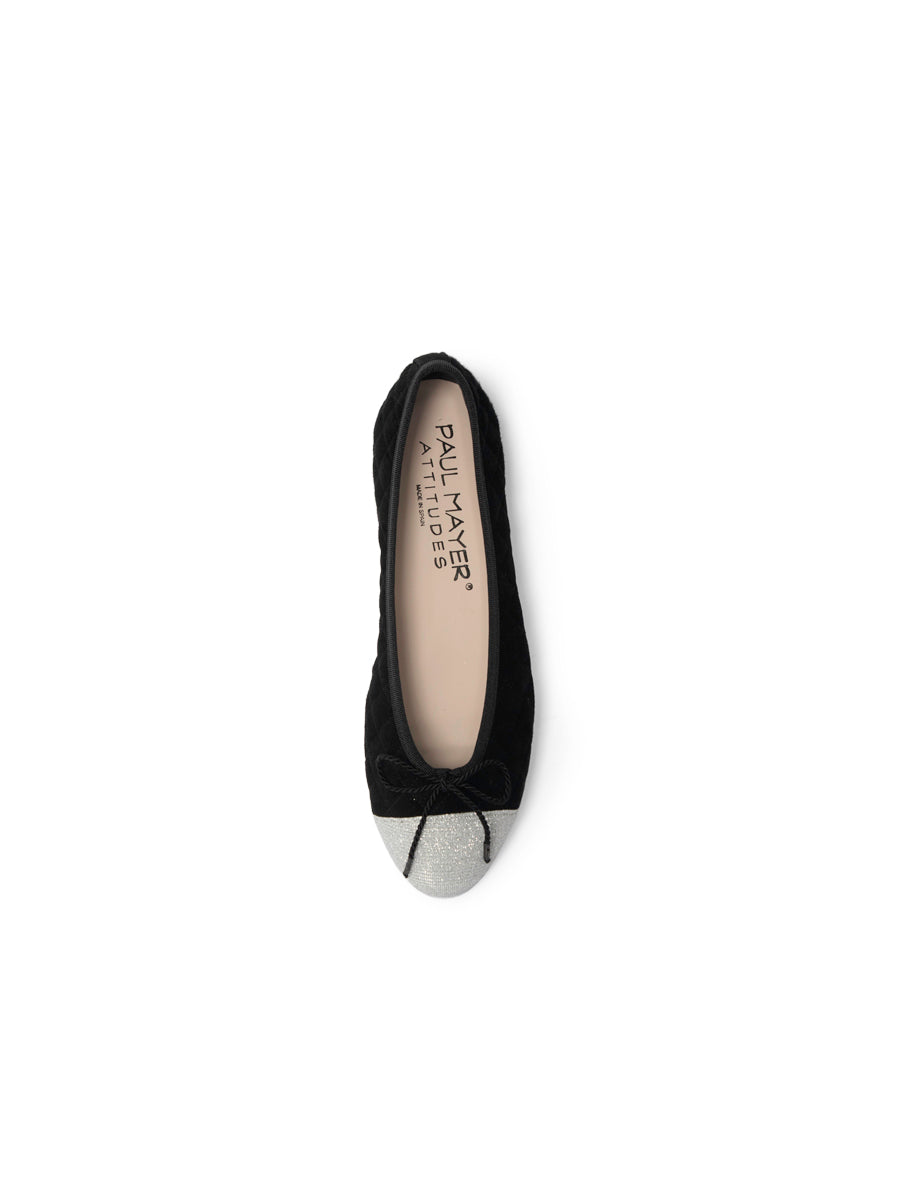Best Quilted Ballet Flat with Crystal Cap Toe