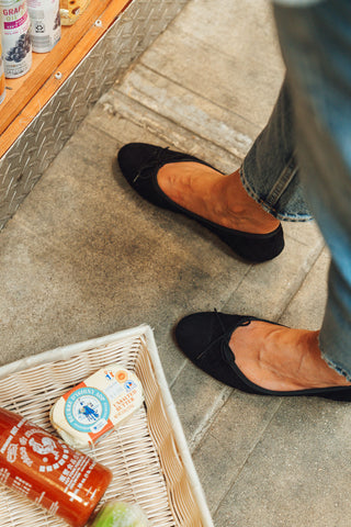 Best Quilted Ballet Flat in Suede Alternate View