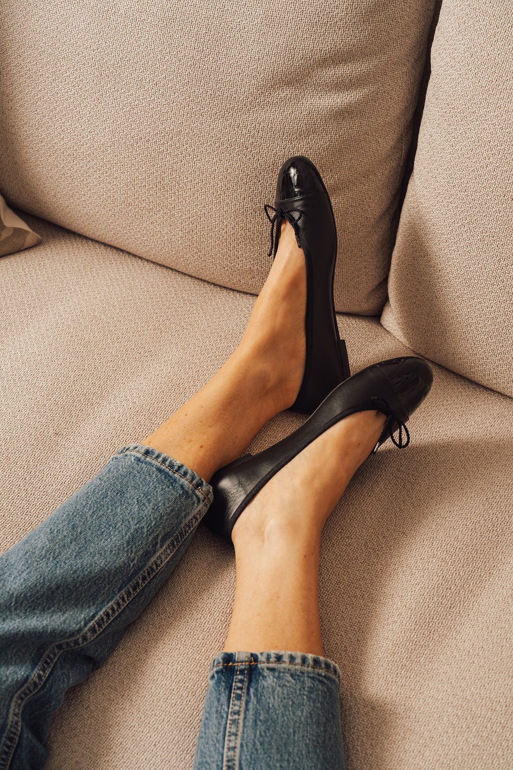 Best Croc Toe Ballet Flat with Leather Sole
