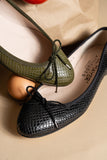 Luxe Textured Leather Ballet Flat