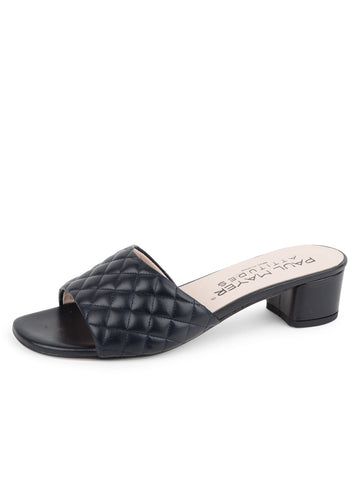Parque Quilted Block Heeled Sandal
