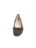Country Textured Leather Ballet Flat