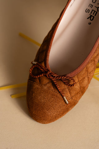 Best Quilted Ballet Flat in Suede Alternate View