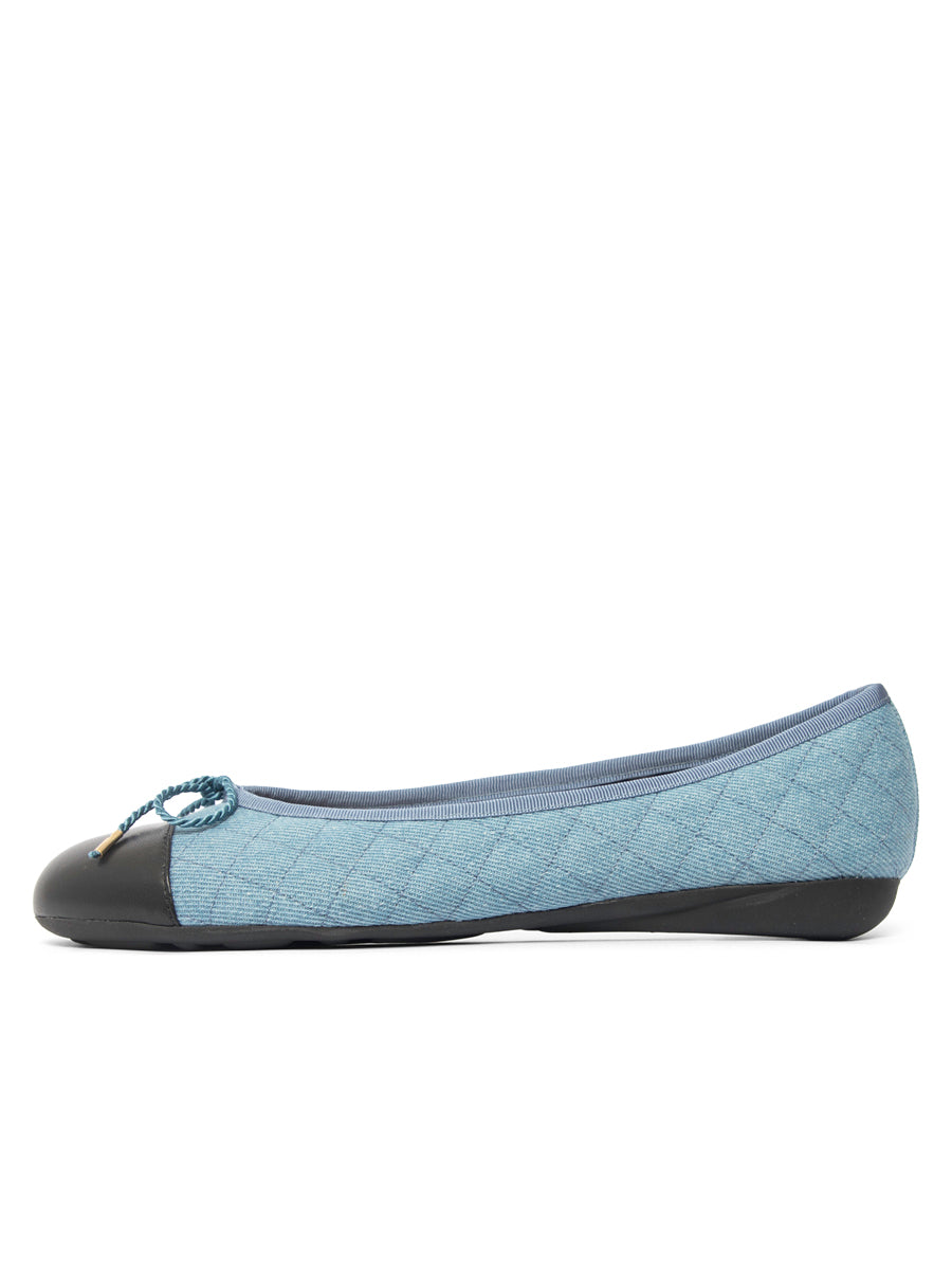 Best Quilted Denim Ballet Flat