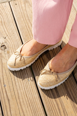 Bravo Lug Sole Ballet in Raffia Alternate View