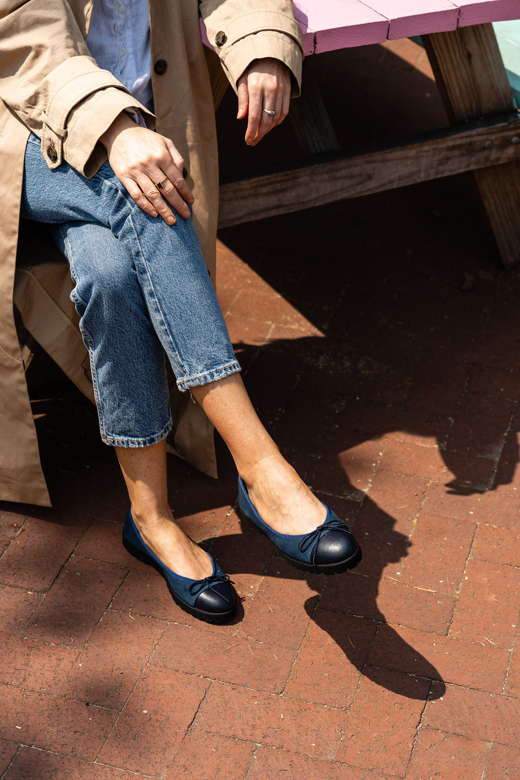 Bravo Lug Sole Suede Ballet