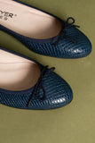Luxe Textured Leather Ballet Flat