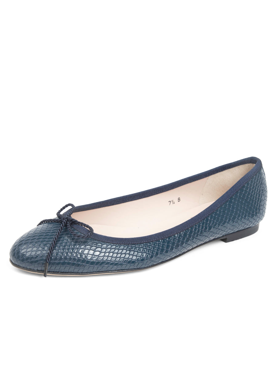 Luxe Textured Leather Ballet Flat