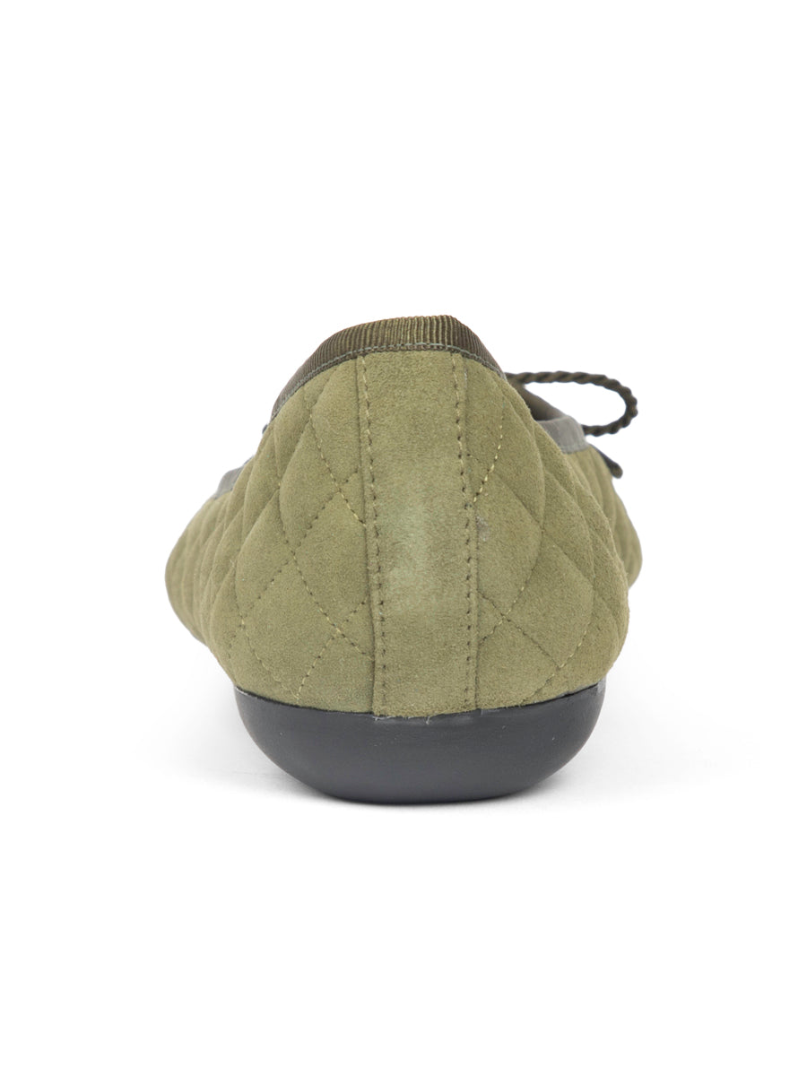 Best Quilted Ballet Flat in Suede