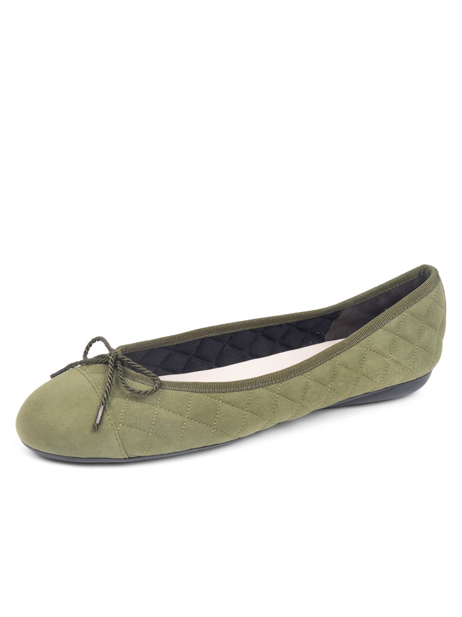 Best Quilted Ballet Flat in Suede