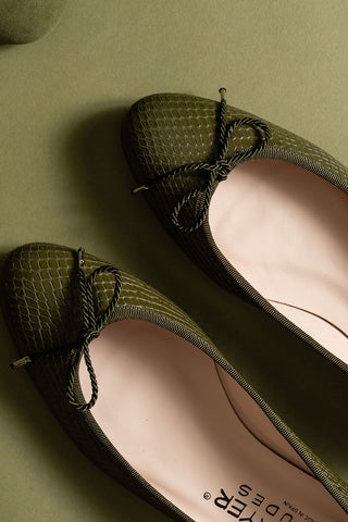 Luxe Textured Leather Ballet Flat Alternate View