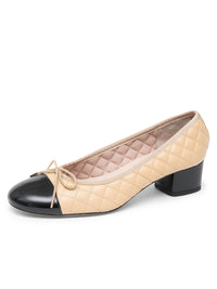 Patent Black/Beige Leather