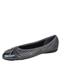 Brush Quilted Leather Ballet Flat