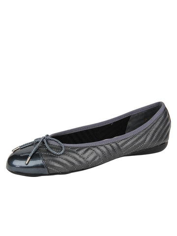 Brush Quilted Leather Ballet Flat