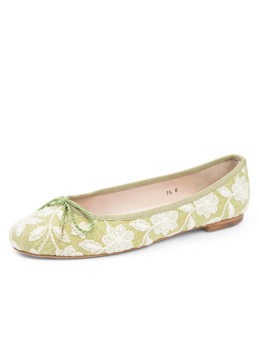 Best Embroidered Flat with Leather Sole