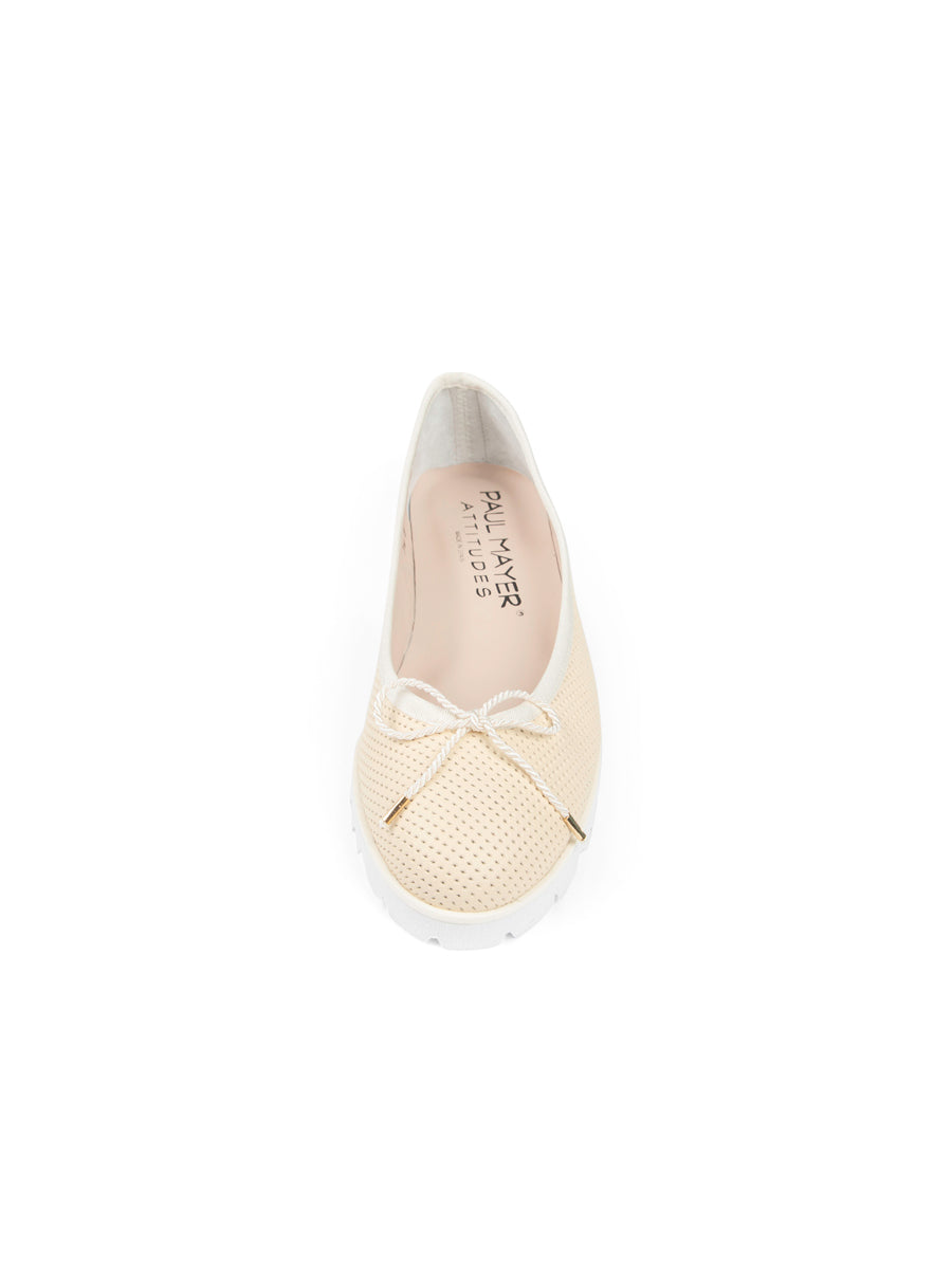 Bravo Lug Sole Ballet in Perforated Leather